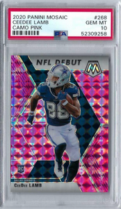 2020 Panini Mosaic NFL Camo Pink #268 (PSA 10)