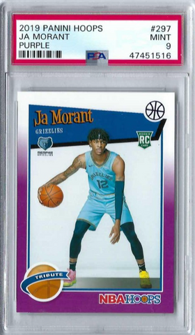 2019-20 NBA Hoops Ja Morant RC Purple Parallel #297 (PSA 9)