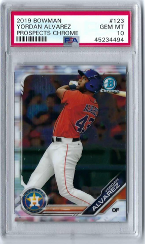 2019 MLB Bowman Chrome Yordan Alvarez Prospects RC #123 PSA 10 GEM MINT